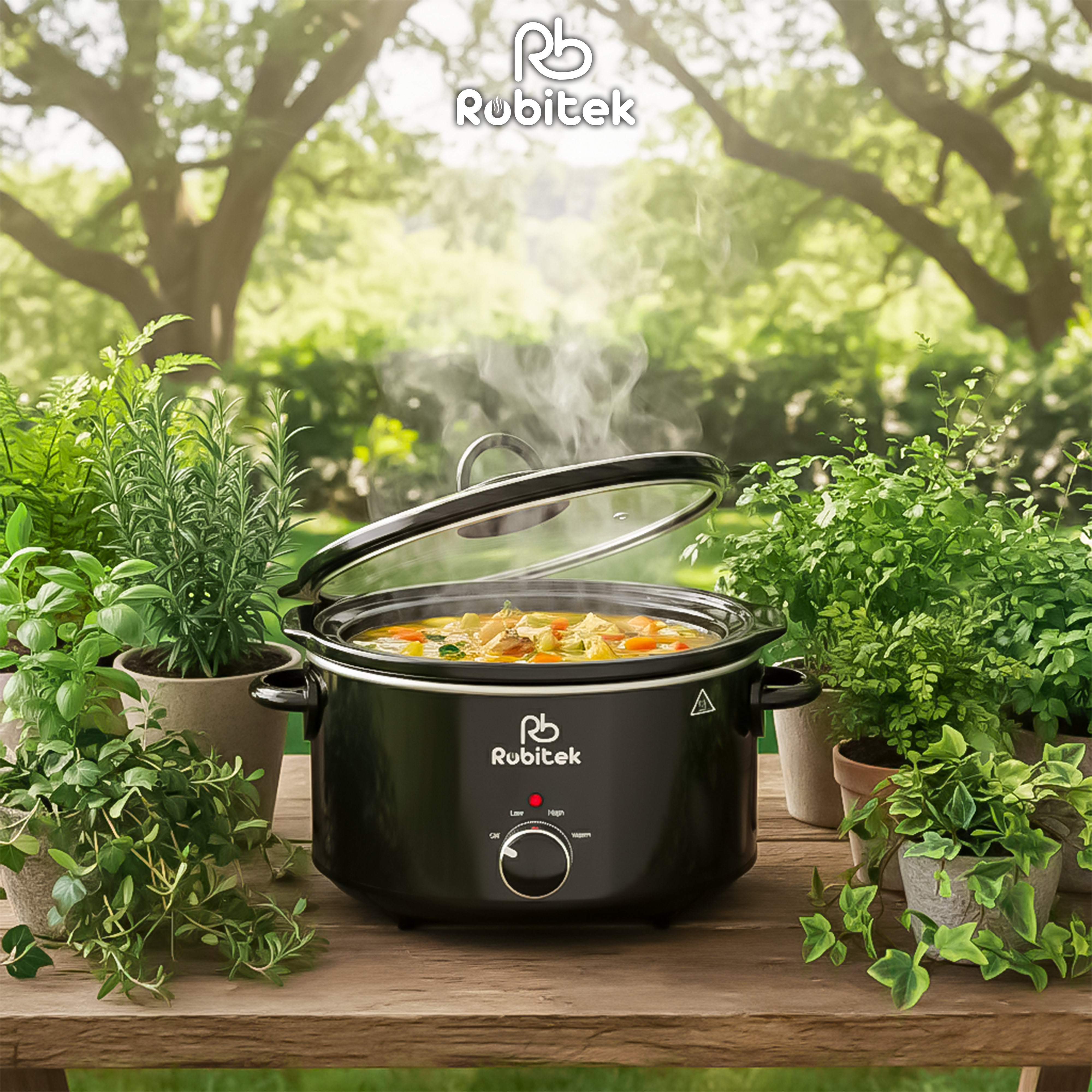 NỒI NẤU CHẬM ROBITEK RB3000 &amp; RB4000 – DUNG TÍCH 3L, 4L – NINH HẦM THỊT TIỆN LỢI, PHÙ HỢP CHO GIA ĐÌNH